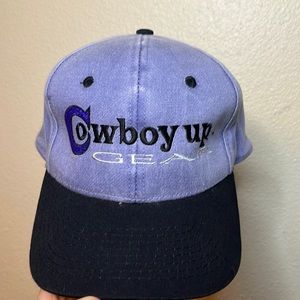Purple cowboy up gear hat